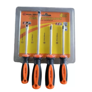 DESARMADOR 4 PZS 5X100MM,6X150MM PH2X100MM,PH1X100MM DIESEL T DT03-NA208