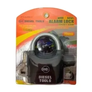 CANDADO DE 70 MM. C/ALARMA OREJA CORTA DIESEL DT13- ALARM01S