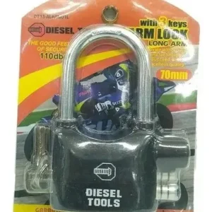 CANDADO DE 70 MM. C/ALARMAOREJA LARGA DIESEL DT13- ALARM01L