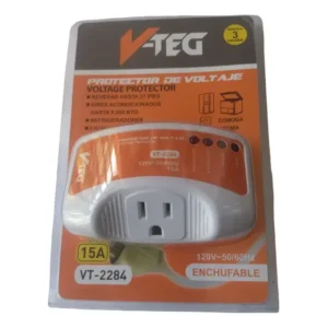 PROTECTOR DE VOLTAJE 120V-15A. 1 TOMA V-TEG VT-2284
