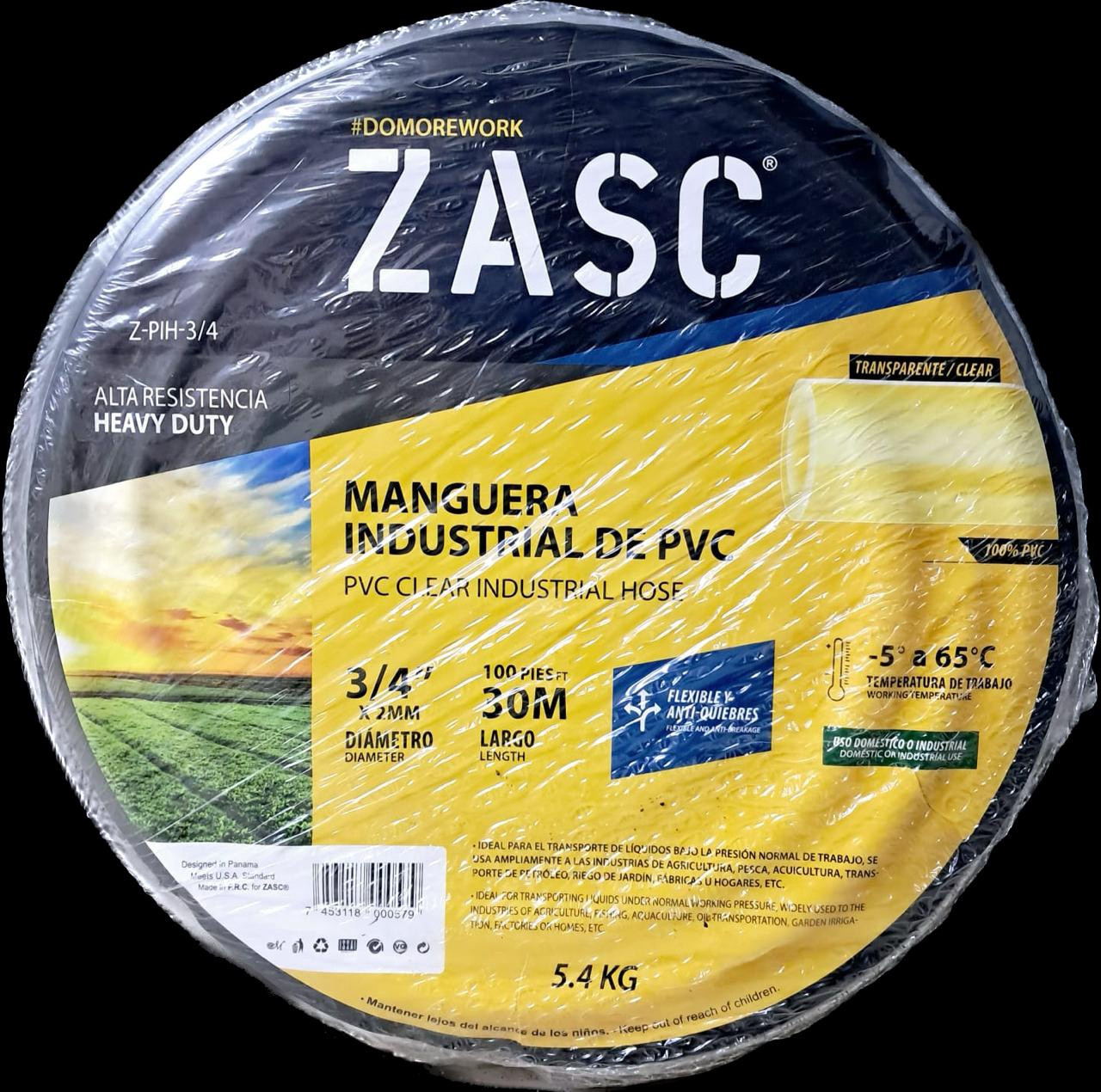 MANGUERA P/ NIVEL TRANSP. 1/2''x1.5MM.x100 FT. ZASC Z-PIH- 1/2