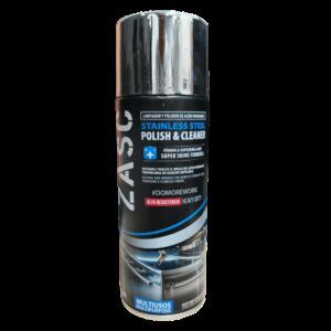 LIMPIARDOR Y PULIDOR DE ACERO INOX. EN AEROSOL 450ML. ZASC Z-ZPSSCP-450