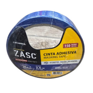 MASKING TAPE C/ AZUL 2.4 CM x 20 MT. (1''x 22 YRD.) ZASC Z- MT24MM-BL
