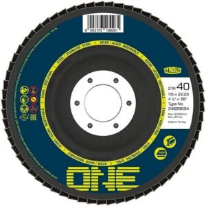 DISCO FLAP DE 4-1/2'' No. 40 ZIRCONIA ZASC Z-FDZ115X22-40