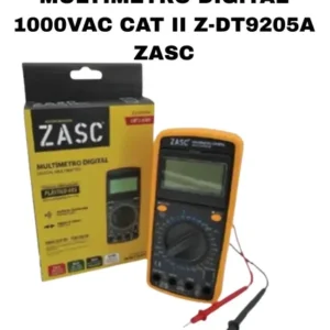 MULTIMETRO DIGITAL 9 V. CAT.II 600 V. ZASC Z-MT9205