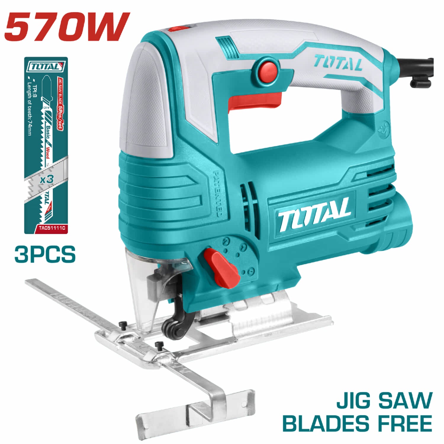SIERRA CALADORA DE 570 W. C/ ACCESORIOS TOTAL UTS206656