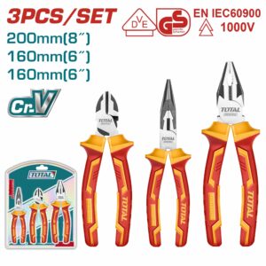 TENAZAS DE 3 PZAS. ALIC.+CORTE+ PICUDA FORRADO TOTAL THT2K0302