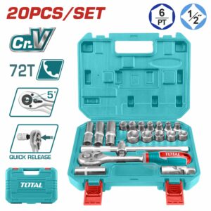 RATCH DE 1/2'' ESTUCHE DE 20 PZAS. COPAS TOTAL THT121201