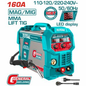 SOLDADOR INVERTER MIG 160 AMP. 110-120V/220-240V TOTAL UTMGT16058