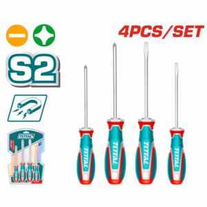 DESARMADOR DE 4 PZS PUNTA IMANTADA TOTAL TKSDS0426
