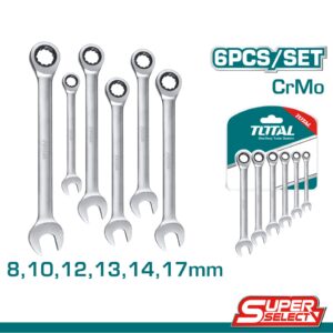 LLAVE DE COMBINAC. DE 6 PZS.(8-17 MM) RATCH TOTAL THT102RK566