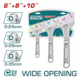 LLAVE CRESCENT EN SET DE 3 PZS. (6", 8", 10") TOTAL THTK1013