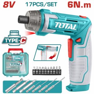 DESARMADOR INALAMB. DE 8 V. C/ PUNTAS TIPO-C TOTAL TSDLI08025