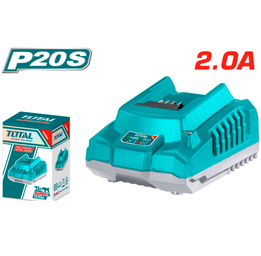 CARGADOR P/ BATERIA DE 20 VOLT. 2.0 AH TOTAL UTFCLI2001