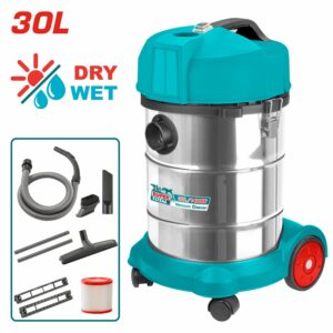 ASPIRADORA DE 1400 W. 30 LT. ACERO INOX. TOTAL UTVC14301