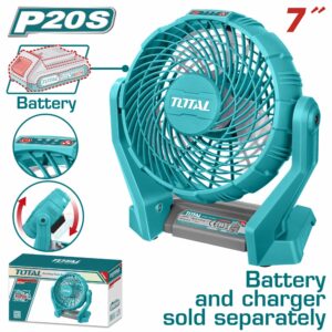 ABANICO DE MESA INALAMB. 20 V. 7" SIN BAT. TOTAL TFALI2007
