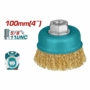 CEPILLO CONICO DORADO DE 4'' x 5/8'' TOTAL  UTAC31041