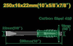 CINCEL DE 10" PUNTA PLANA JADEVER JDCC1301